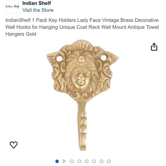 Other - Brass wall hooks made in India